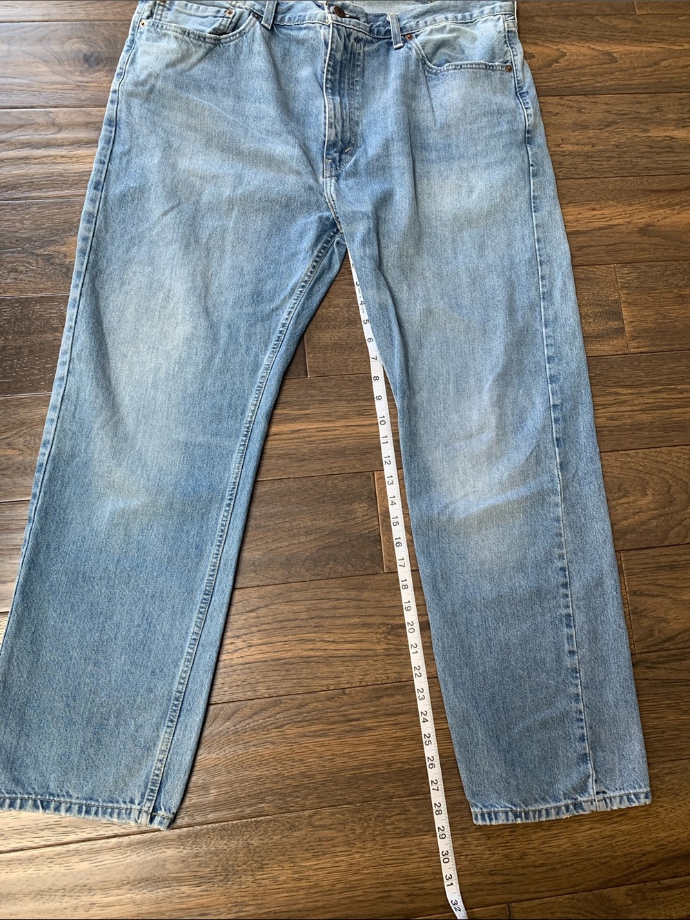 Levi's Men's Classic 505 Straight Light Wash Blue Denim Jeans.Pre-owned.Sz:39x29 - Picture 5 of 6